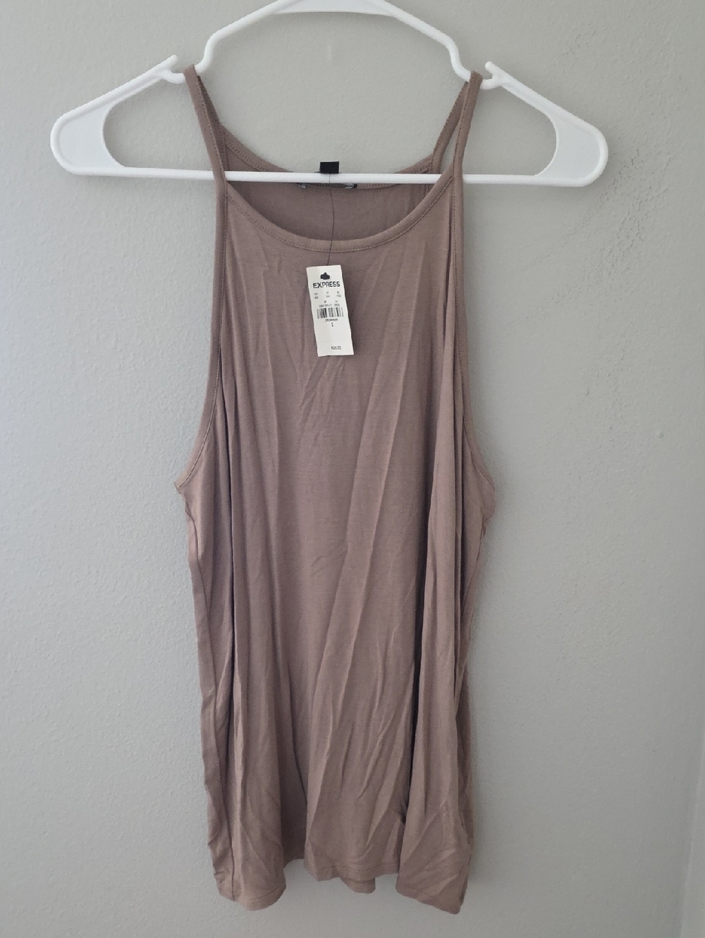 Express Women's Taupe Beige Sleeveless Tank Top